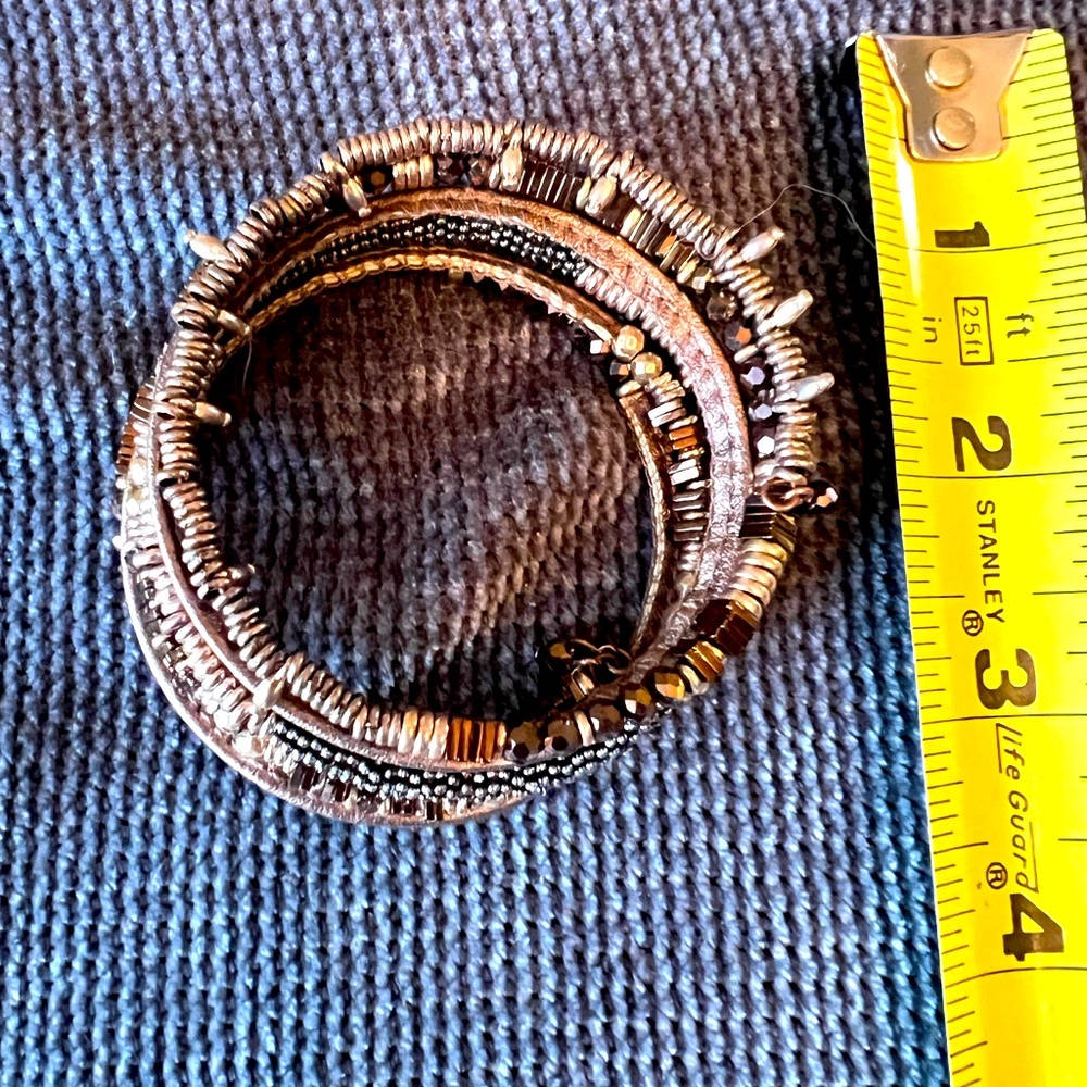 Stella and Dot, Bronze, springy bracelet